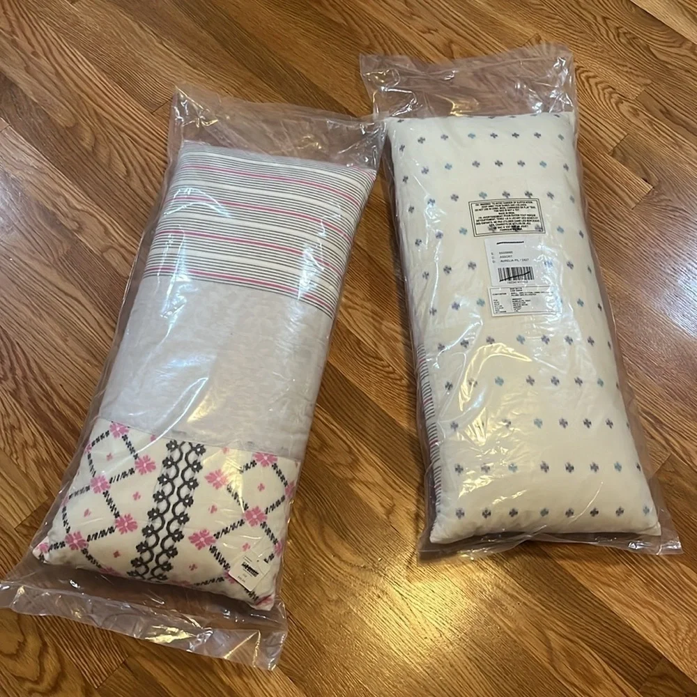Anthropologie Aurelia Patchwork Cushion Pillow Rectangle NWT